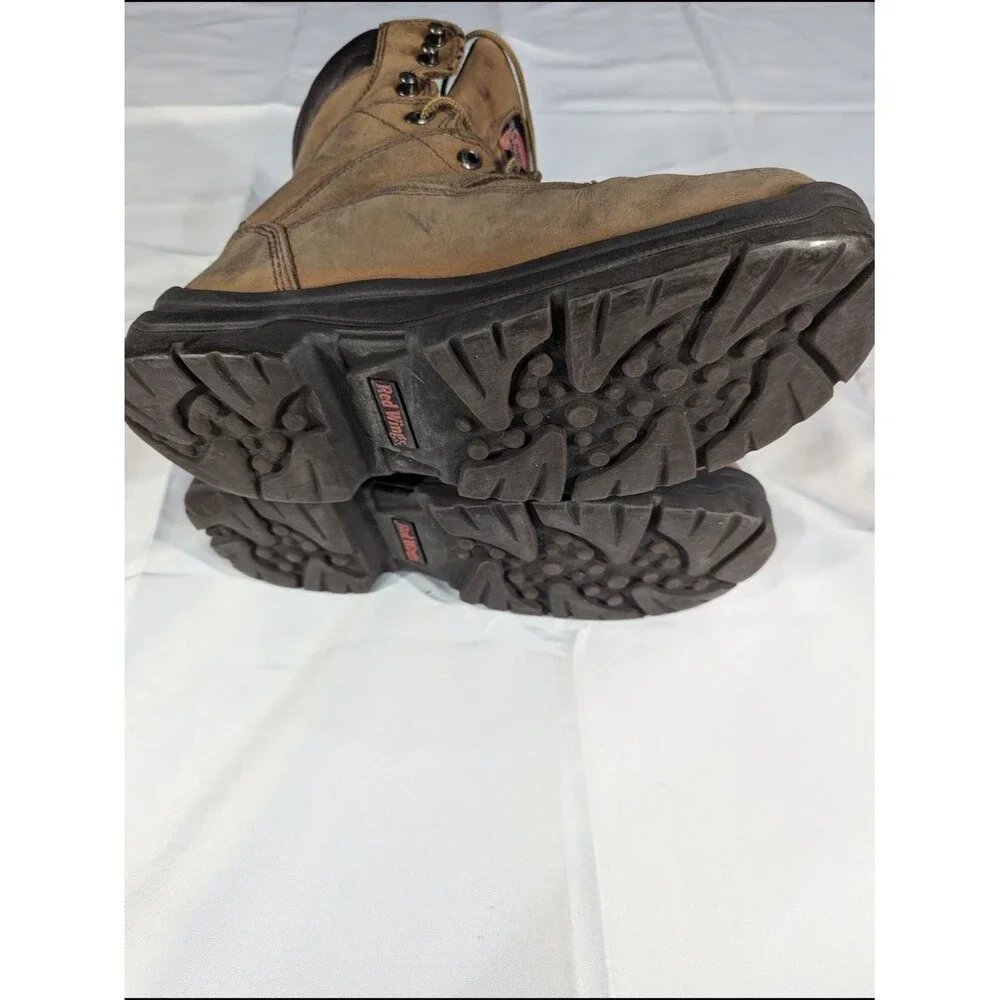 Red Wing Brown Men's Lace-Up King Toe Work Boots